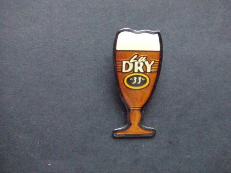 La Dry 33 Heineken France bier, glas